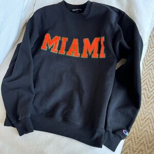 University of Miami black sweatshirt